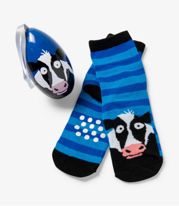 Cow Kids Socks In Eggs